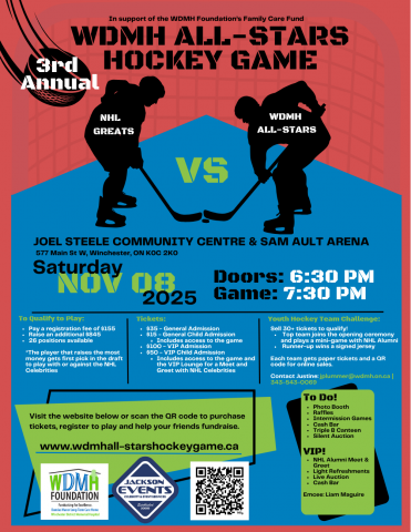 WDMH All-Stars Hockey Game Poster