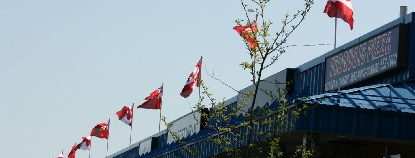 Businesses with canadian flags 