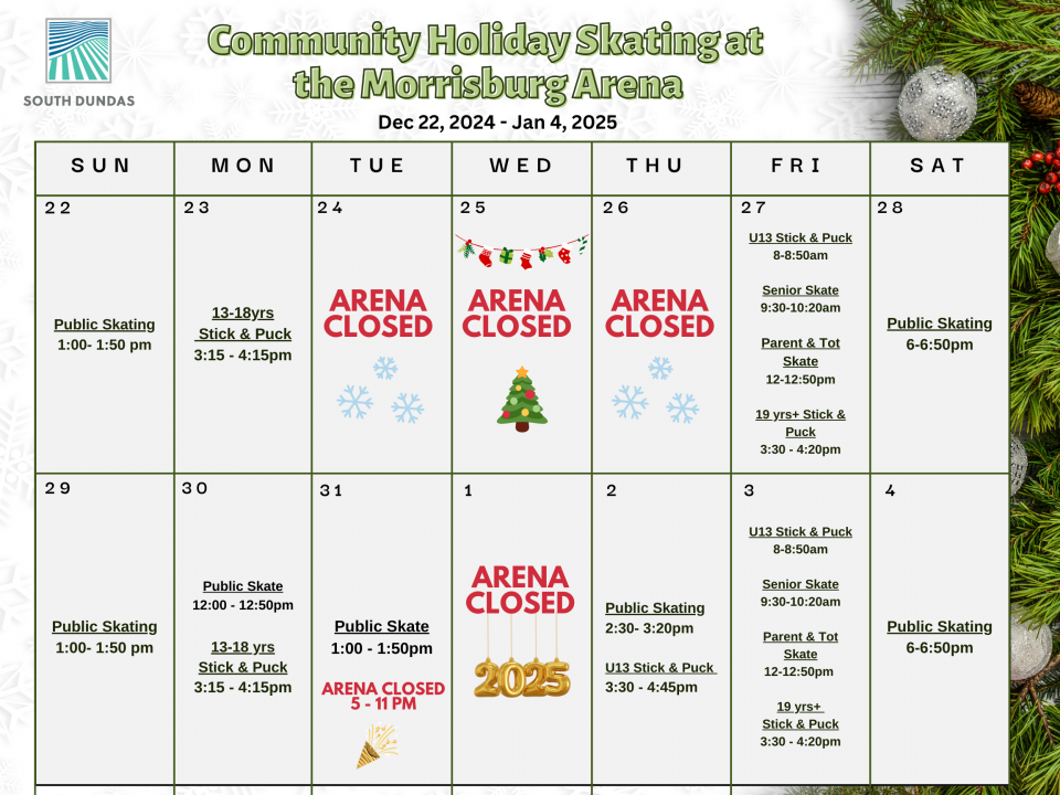 winter break calendar