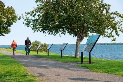 Waterfront walking and bike path