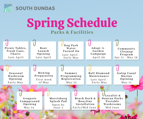 Spring Schedule Photo